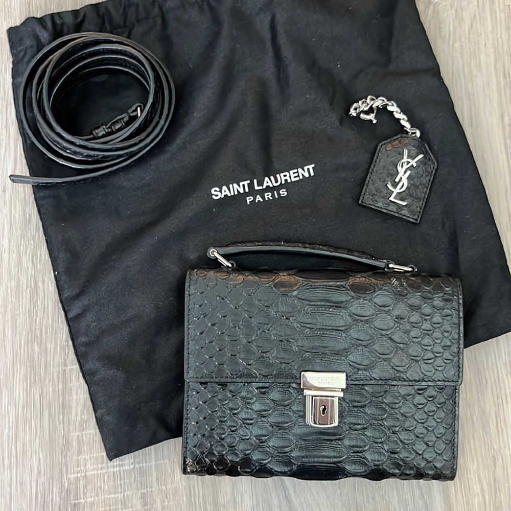 Vintage Leather YSL Saint Laurent Tiny Purse in Black